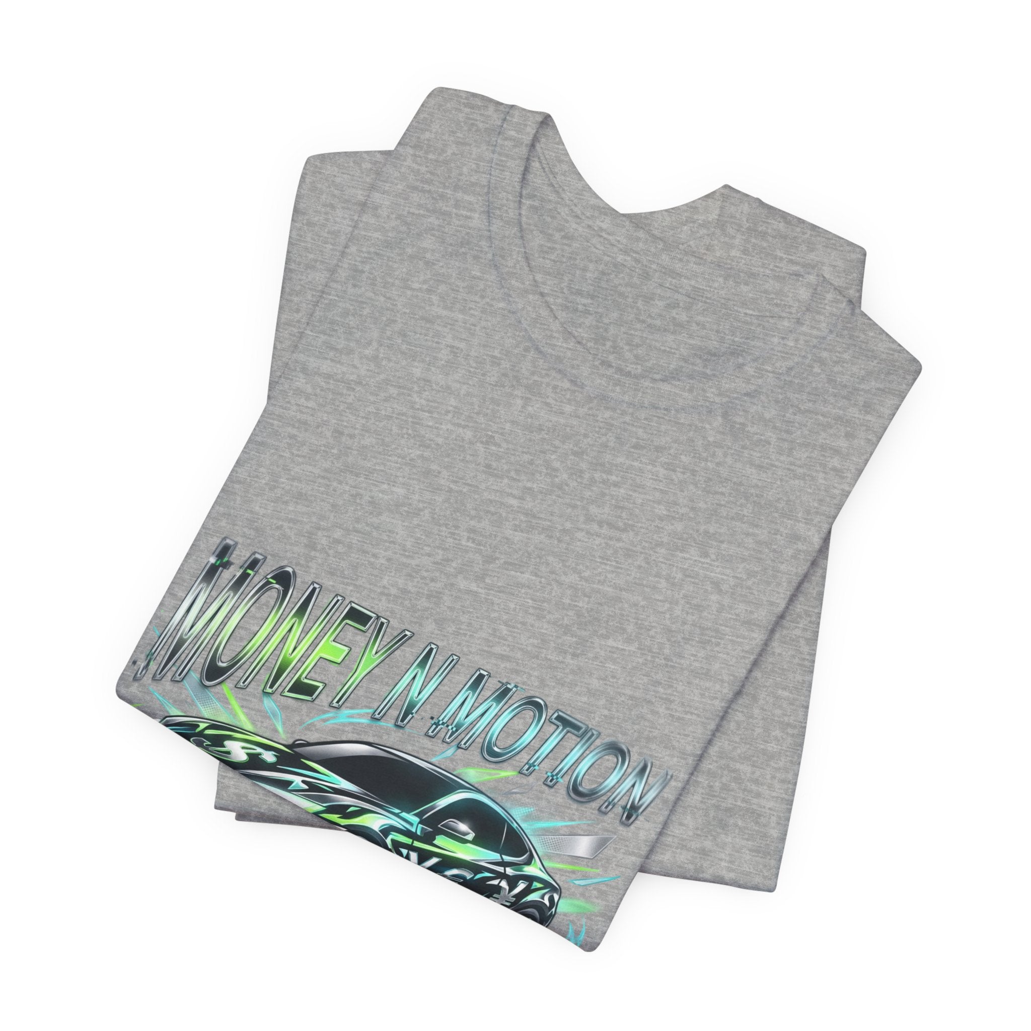 Money in Motion Tee | kinetic typography, melting letters, neon glitch