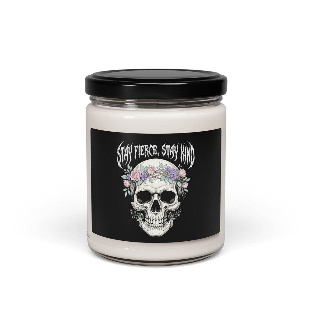 Stay Fierce Stay Kind Candle | Heavy Metal Wellness, gothic wellness quote