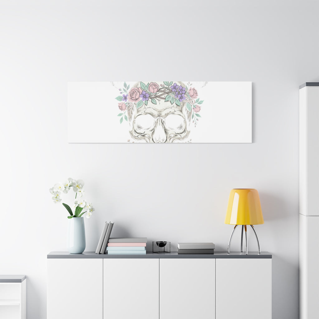 Stay Fierce Stay Kind Skull Canvas | Heavy Metal Wellness, gothic wellness quote