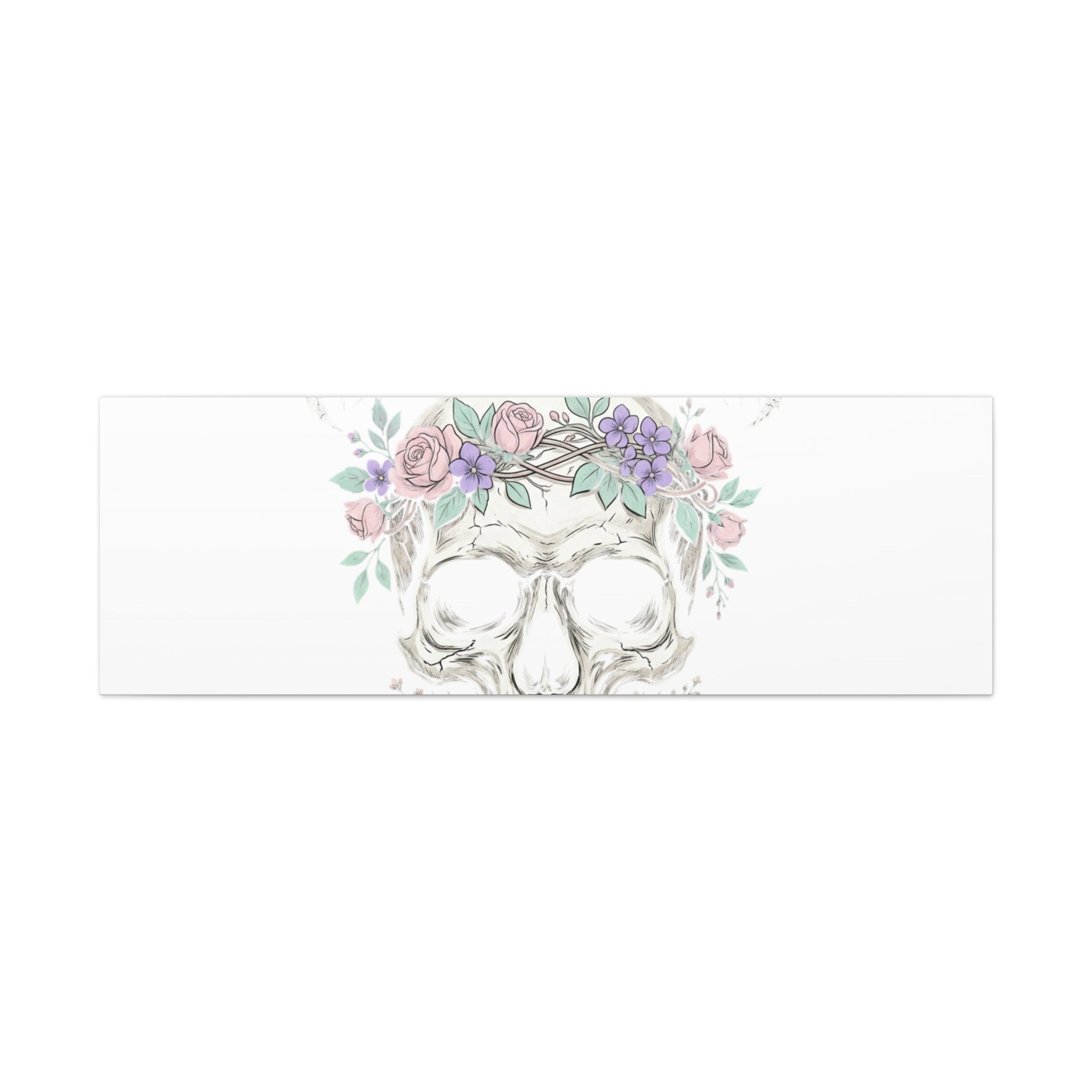 Stay Fierce Stay Kind Skull Canvas | Heavy Metal Wellness, gothic wellness quote