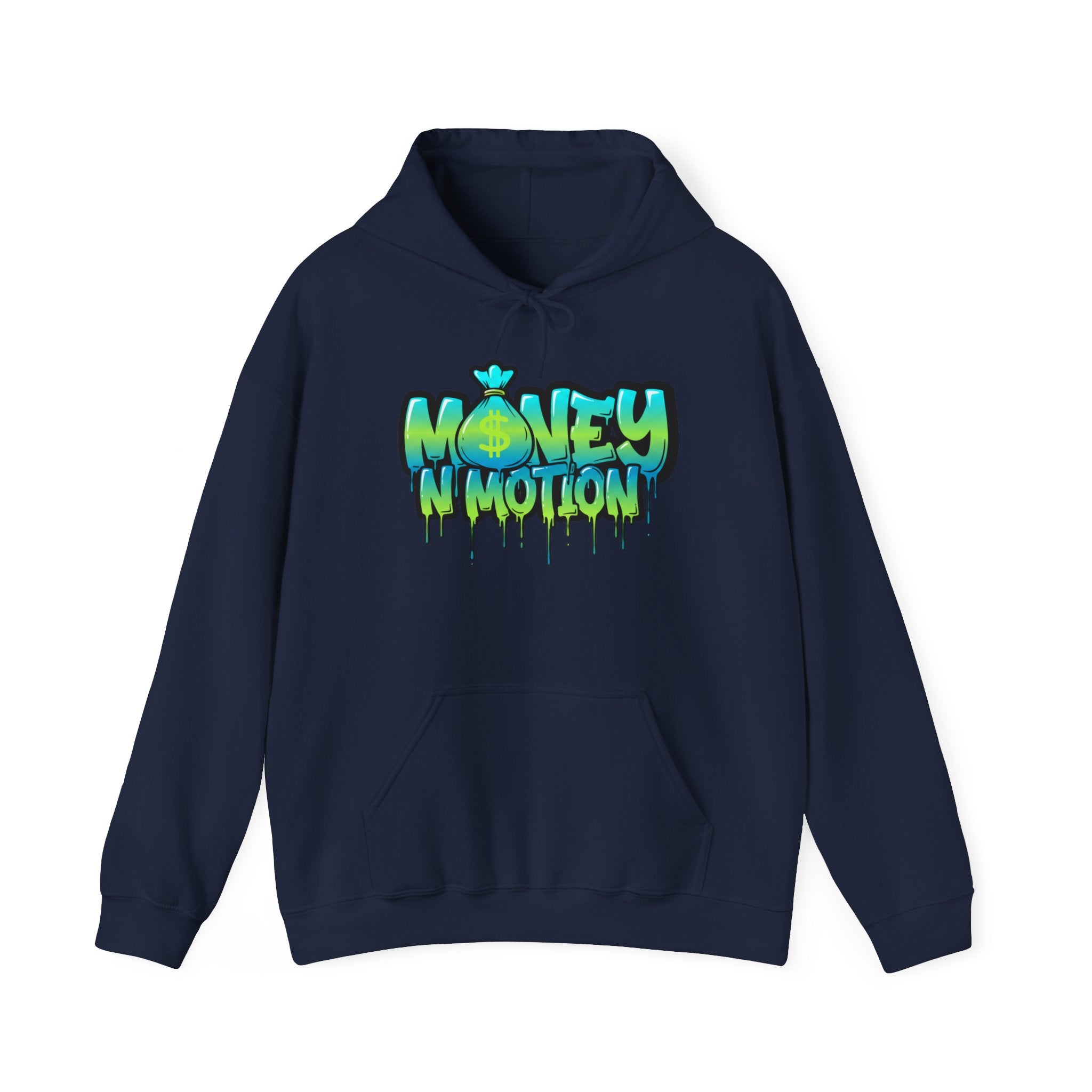 Money in Motion Graffiti Hoodie — Urban Streetwear Drip Design