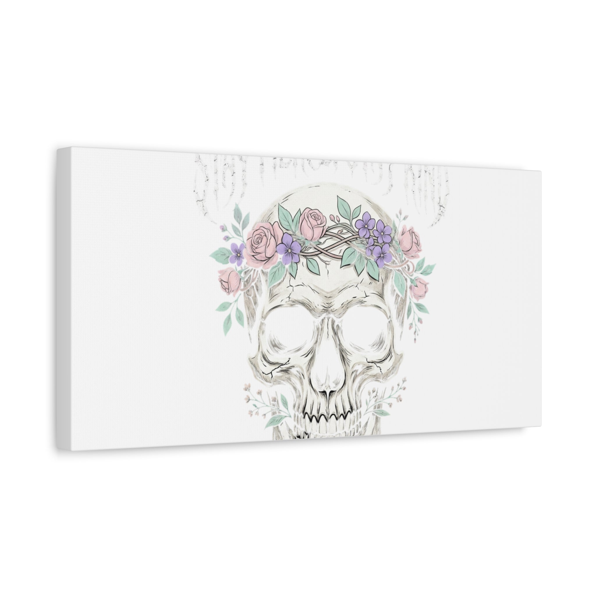 Stay Fierce Stay Kind Skull Canvas | Heavy Metal Wellness, gothic wellness quote
