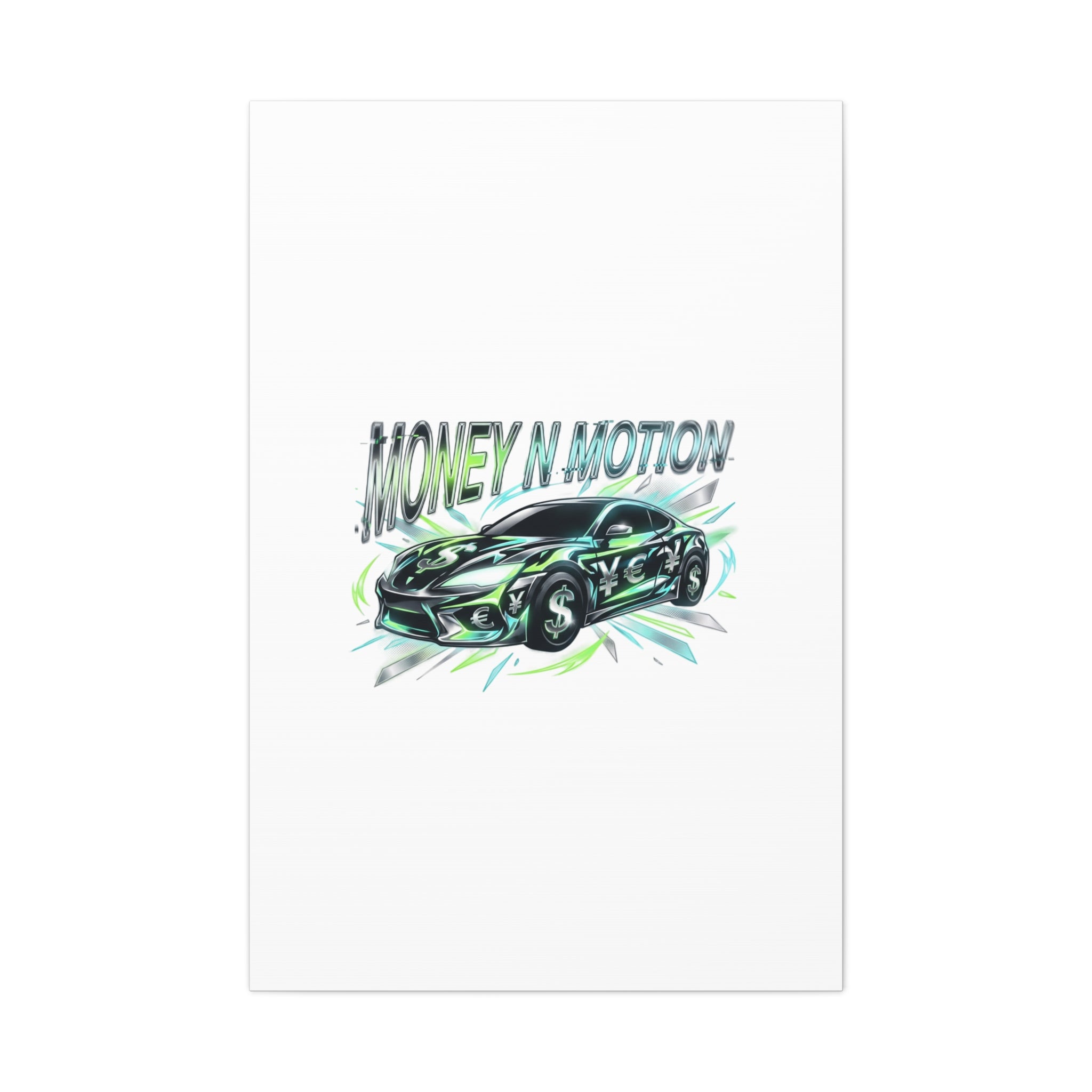 Money in Motion Canvas | Kinetic Typography, Melting Letters, Neon Car Art