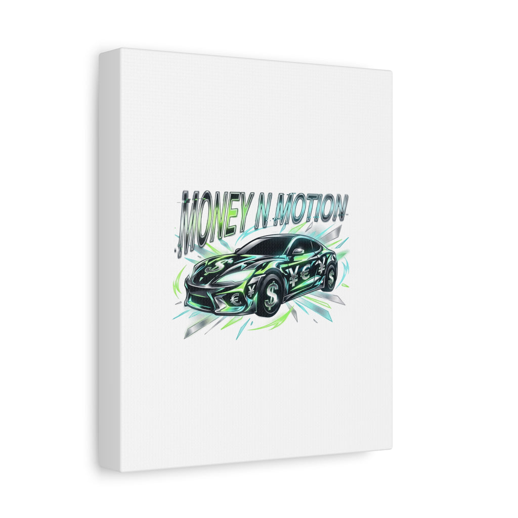 Money in Motion Canvas | Kinetic Typography, Melting Letters, Neon Car Art