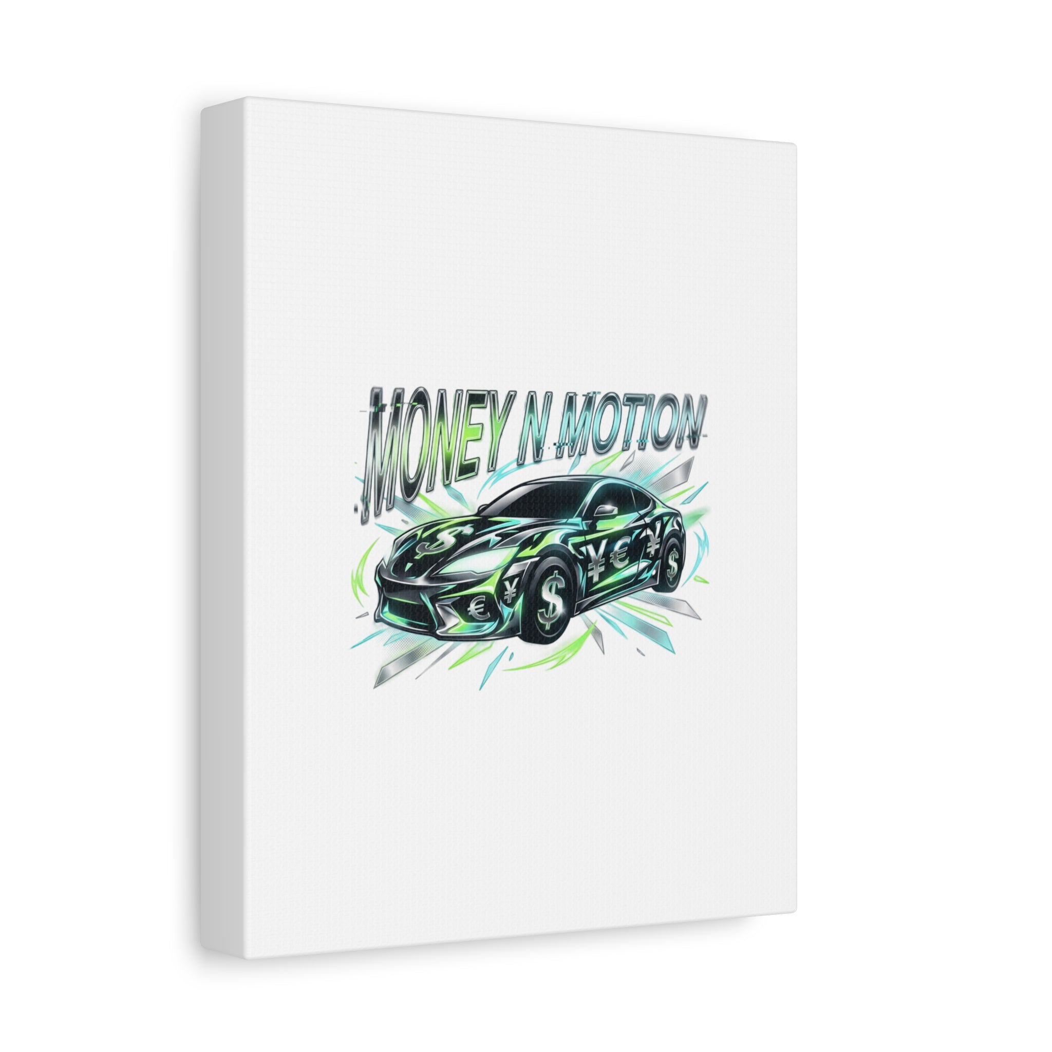 Money in Motion Canvas | Kinetic Typography, Melting Letters, Neon Car Art