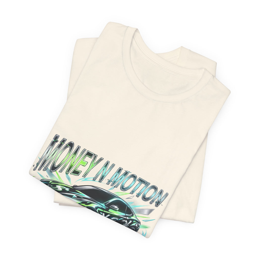 Money in Motion Tee | kinetic typography, melting letters, neon glitch
