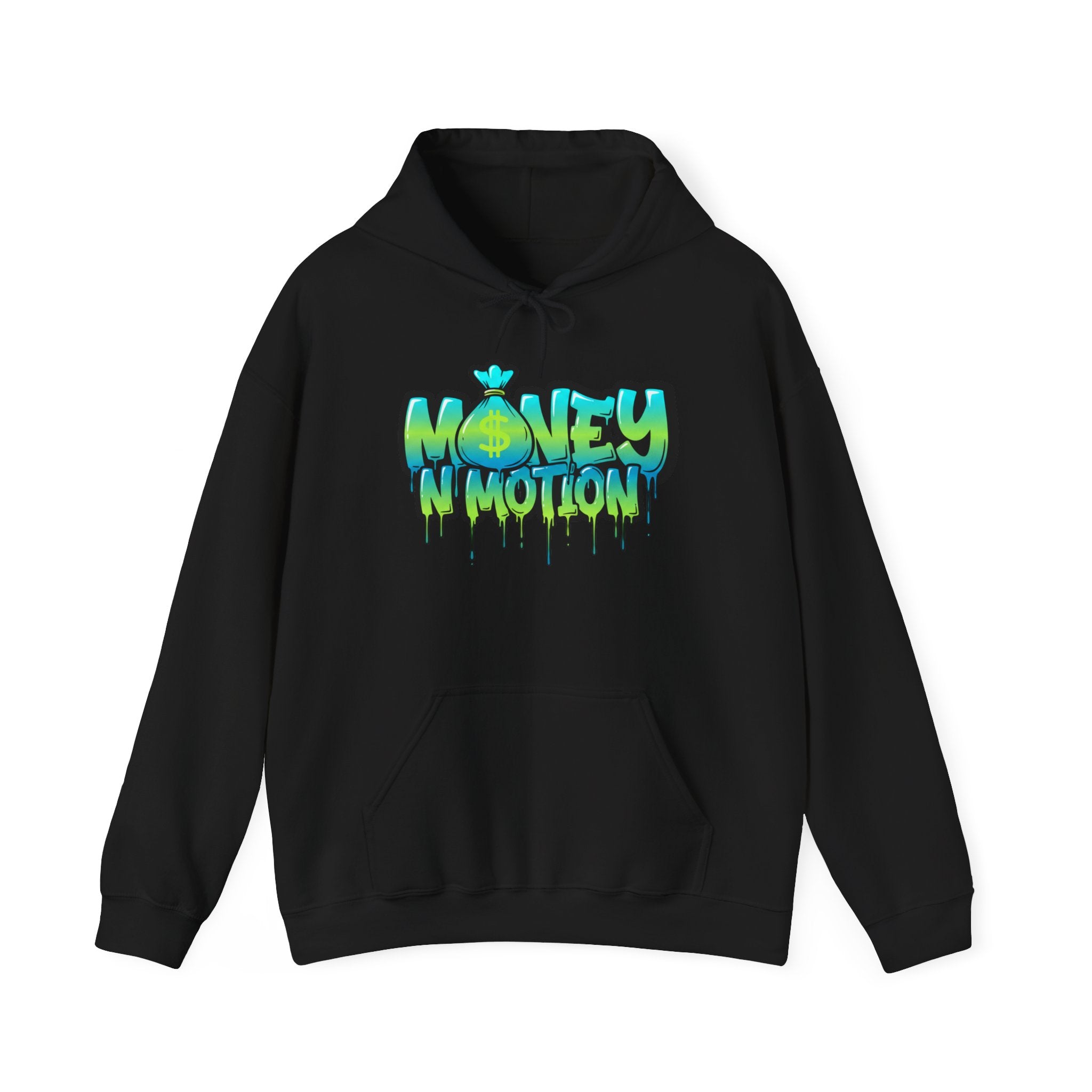 Money in Motion Graffiti Hoodie — Urban Streetwear Drip Design