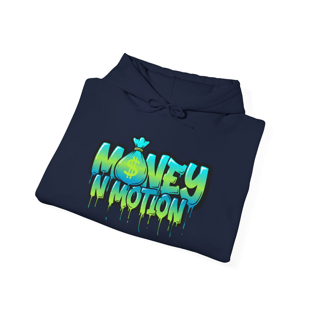 Money in Motion Graffiti Hoodie — Urban Streetwear Drip Design