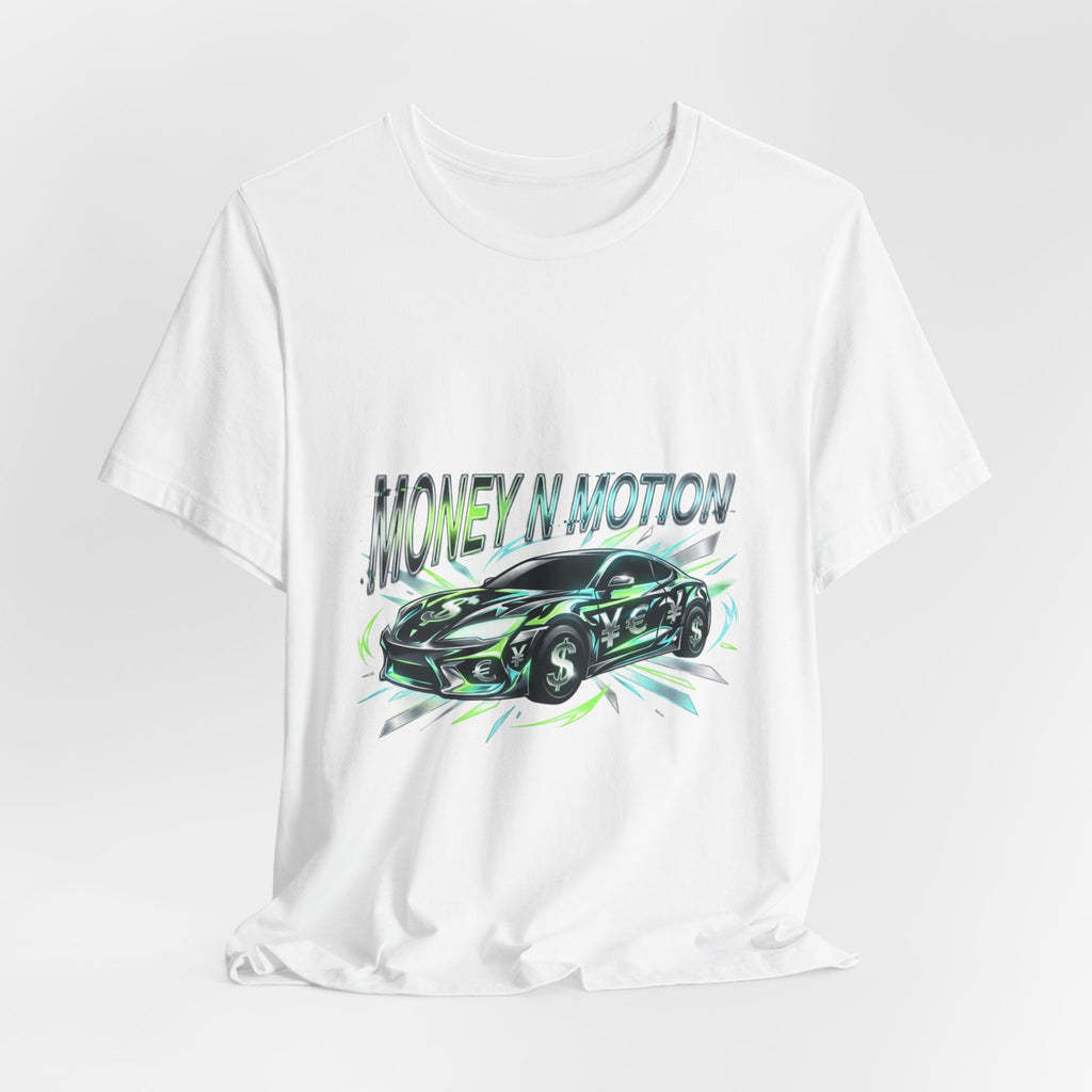 Money in Motion Tee | kinetic typography, melting letters, neon glitch