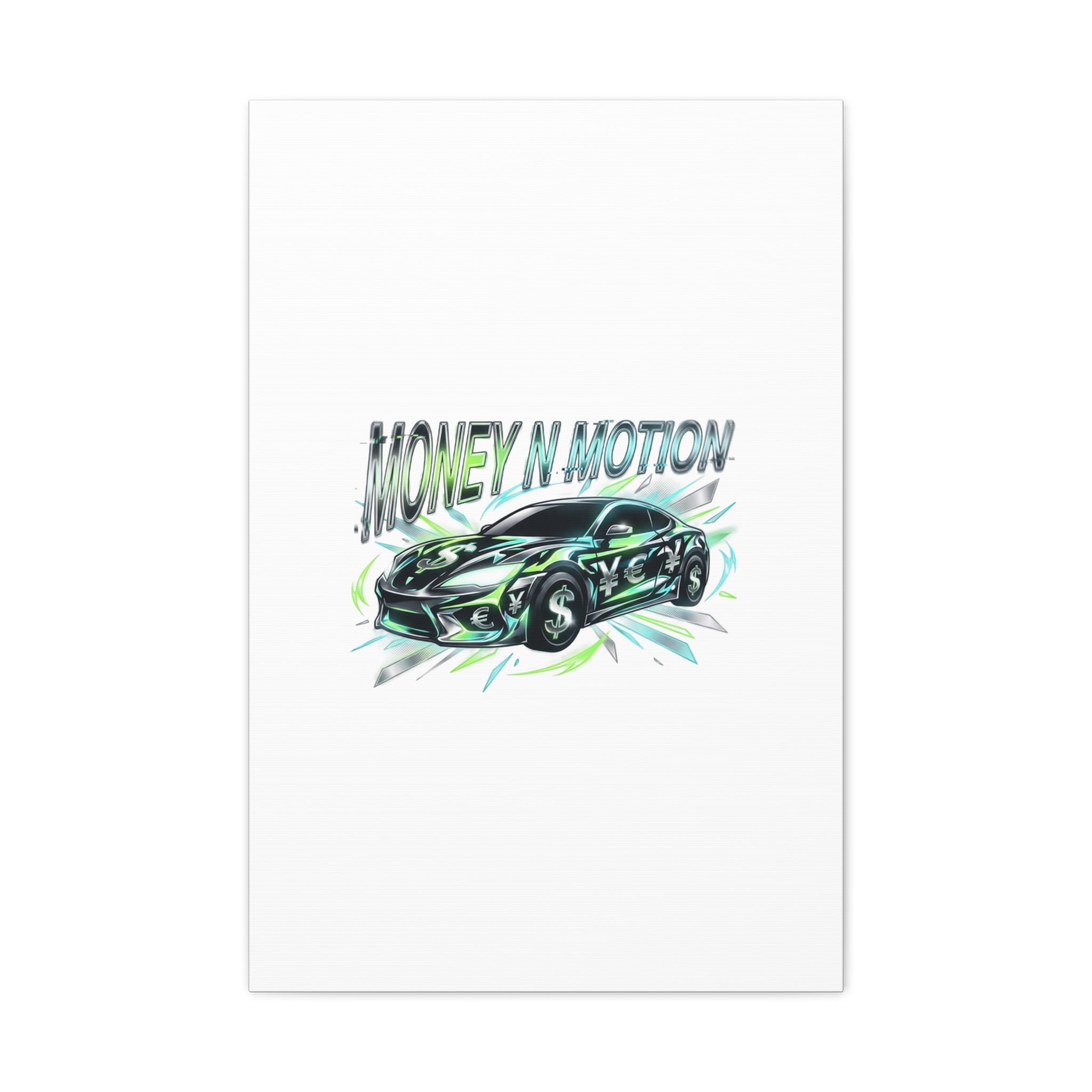 Money in Motion Canvas | Kinetic Typography, Melting Letters, Neon Car Art