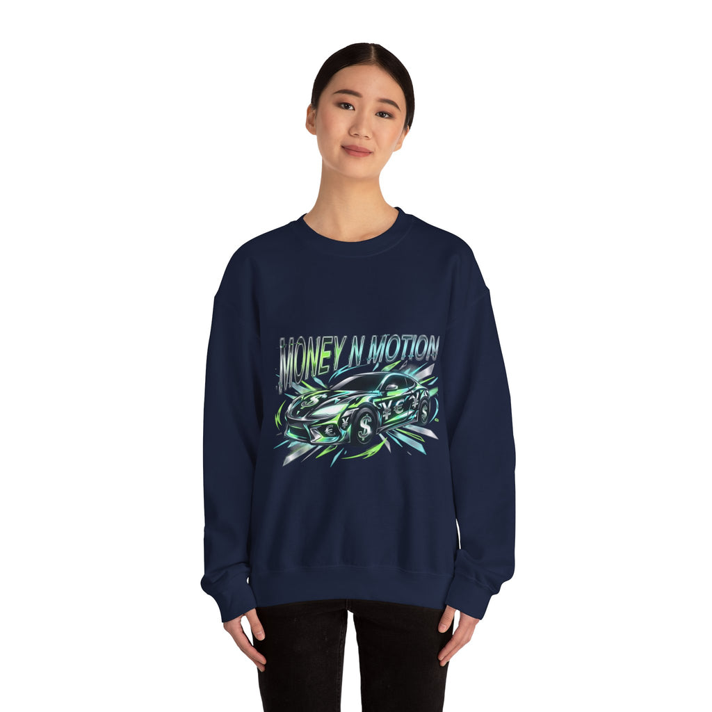 Money in Motion Crewneck Sweatshirt | kinetic typography, melting letters