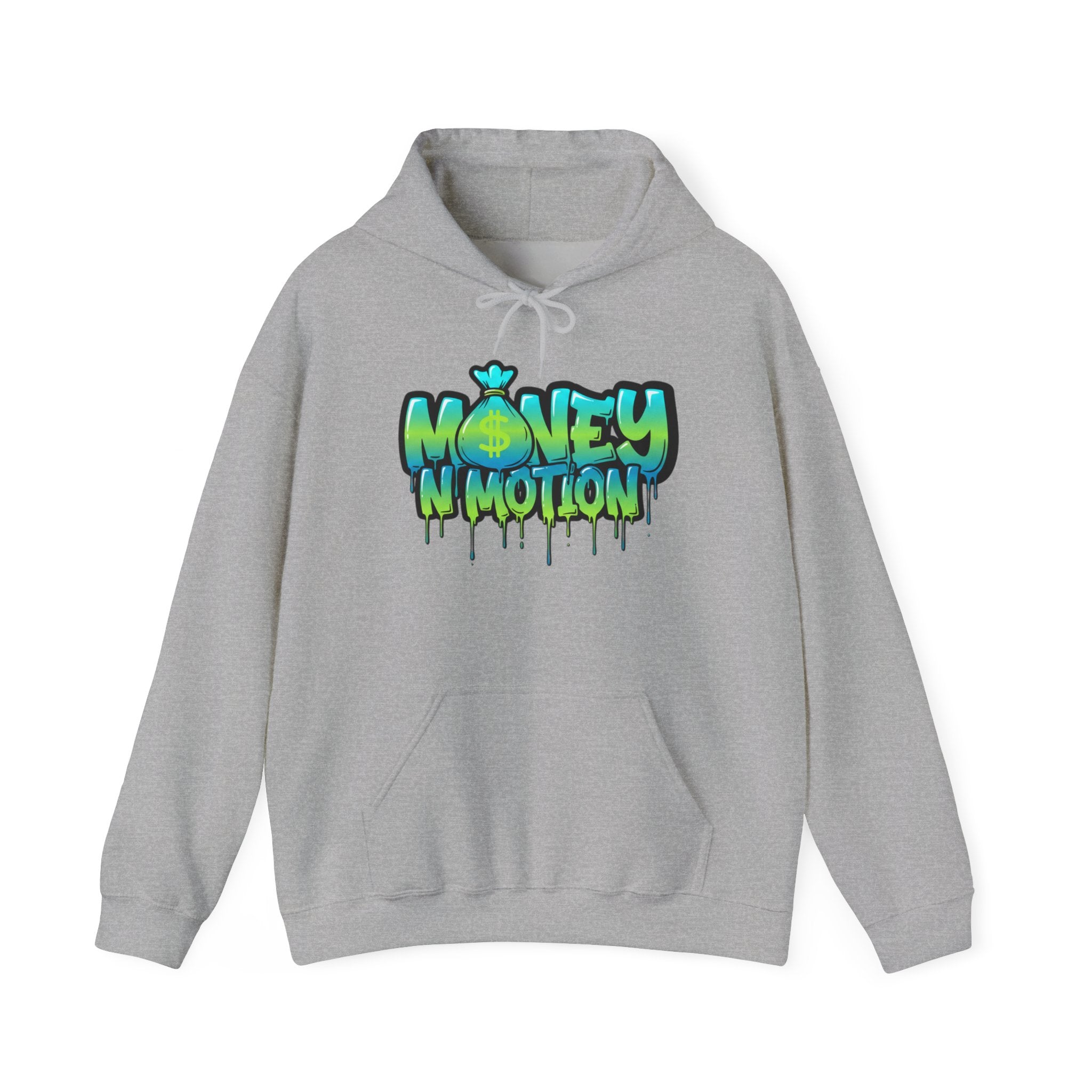Money in Motion Graffiti Hoodie — Urban Streetwear Drip Design