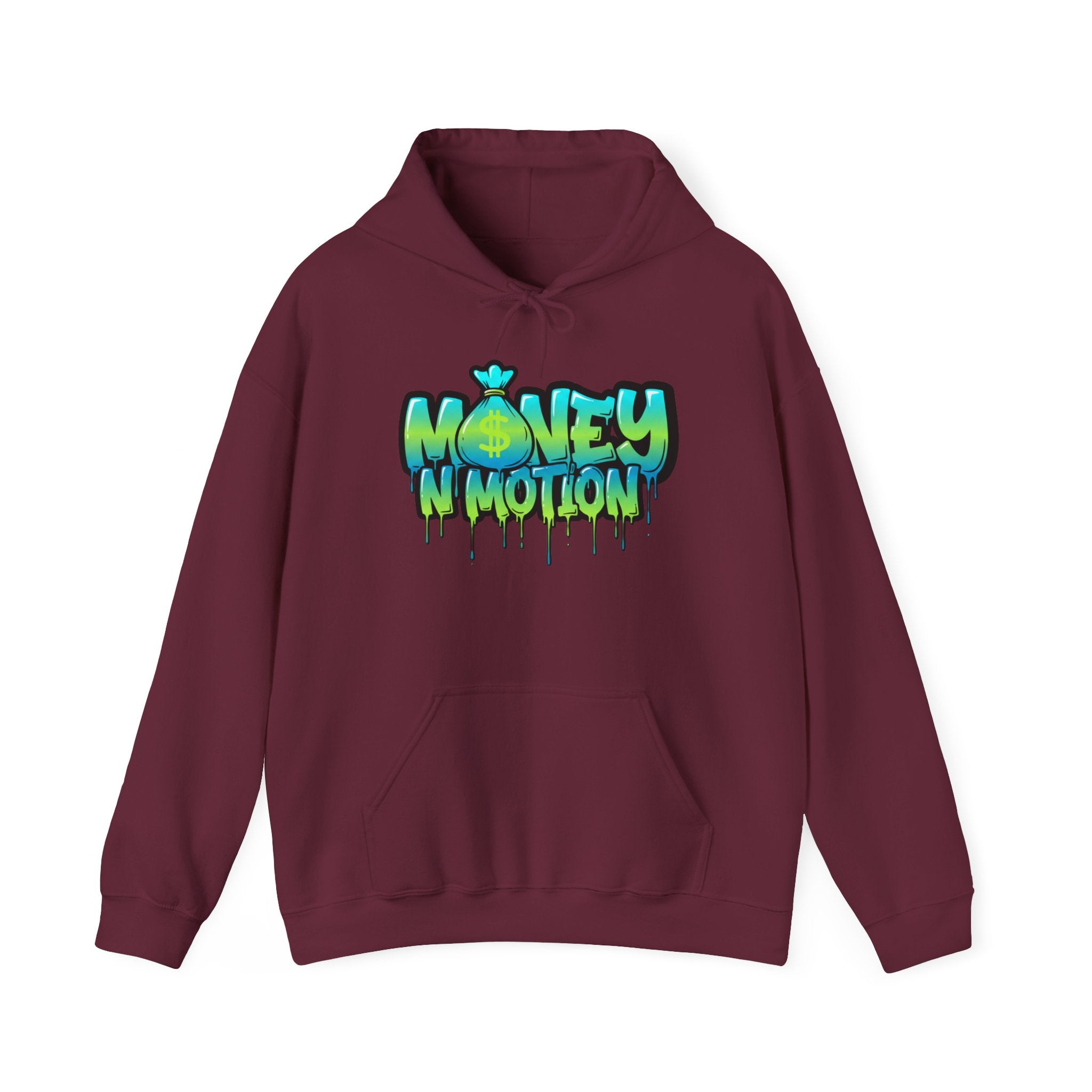 Money in Motion Graffiti Hoodie — Urban Streetwear Drip Design