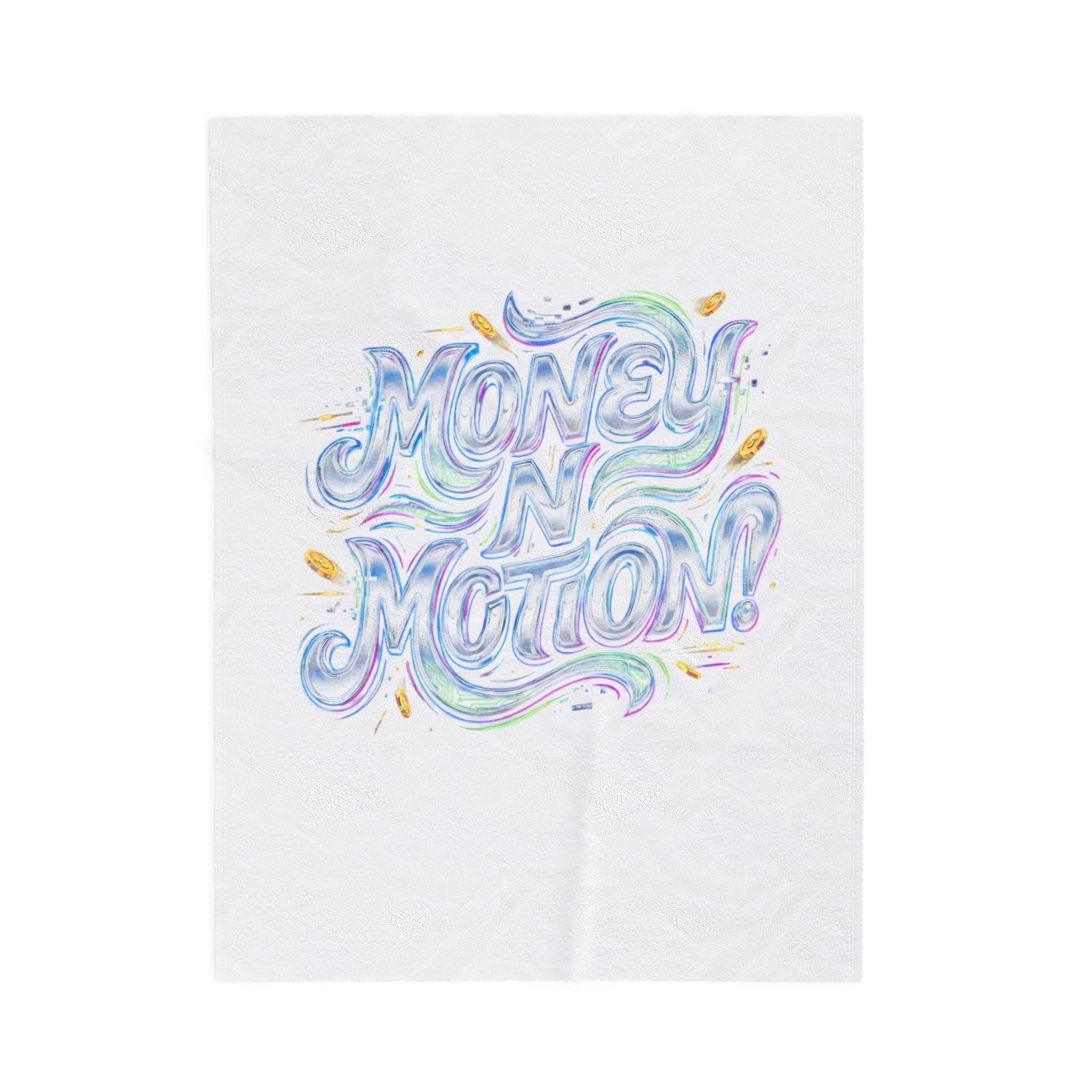 Money in Motion velveteen blanket | psychedelic kinetic typography, melting letters