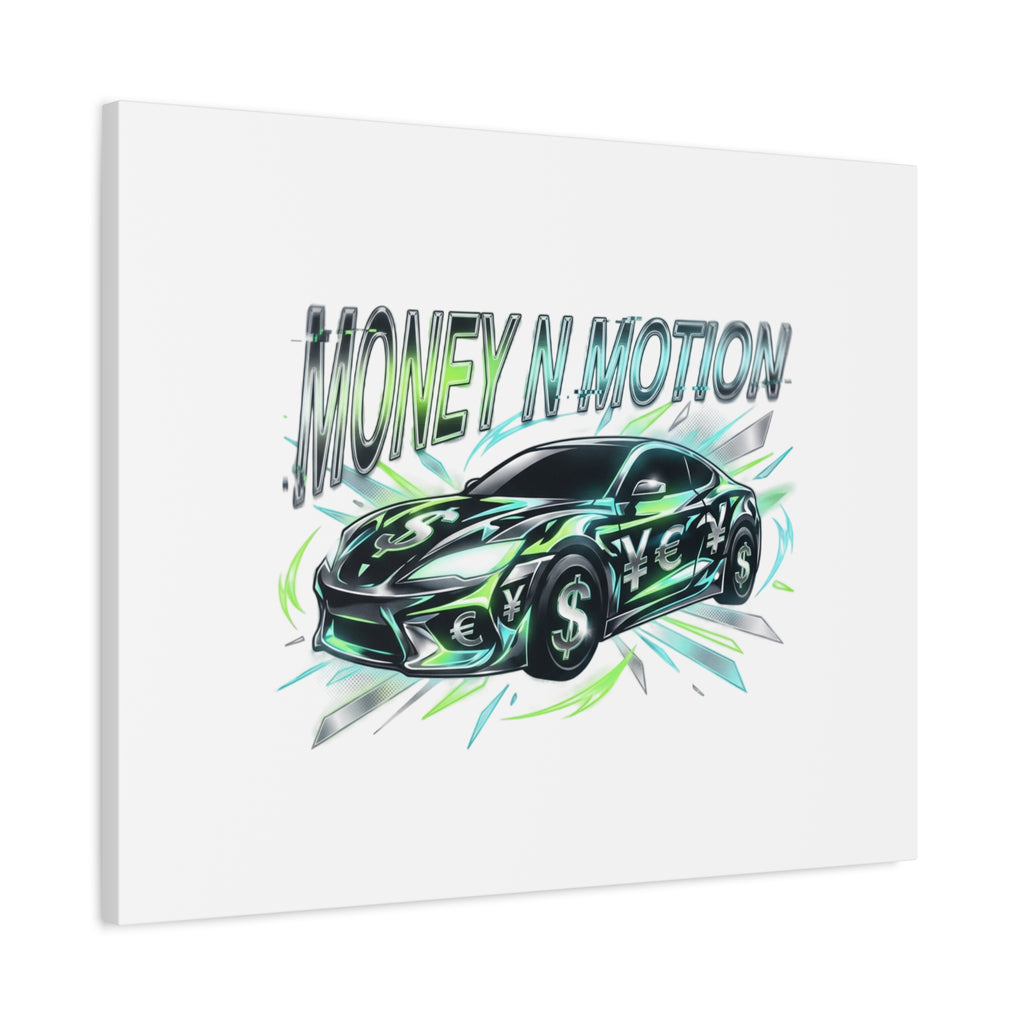 Money in Motion Canvas | Kinetic Typography, Melting Letters, Neon Car Art