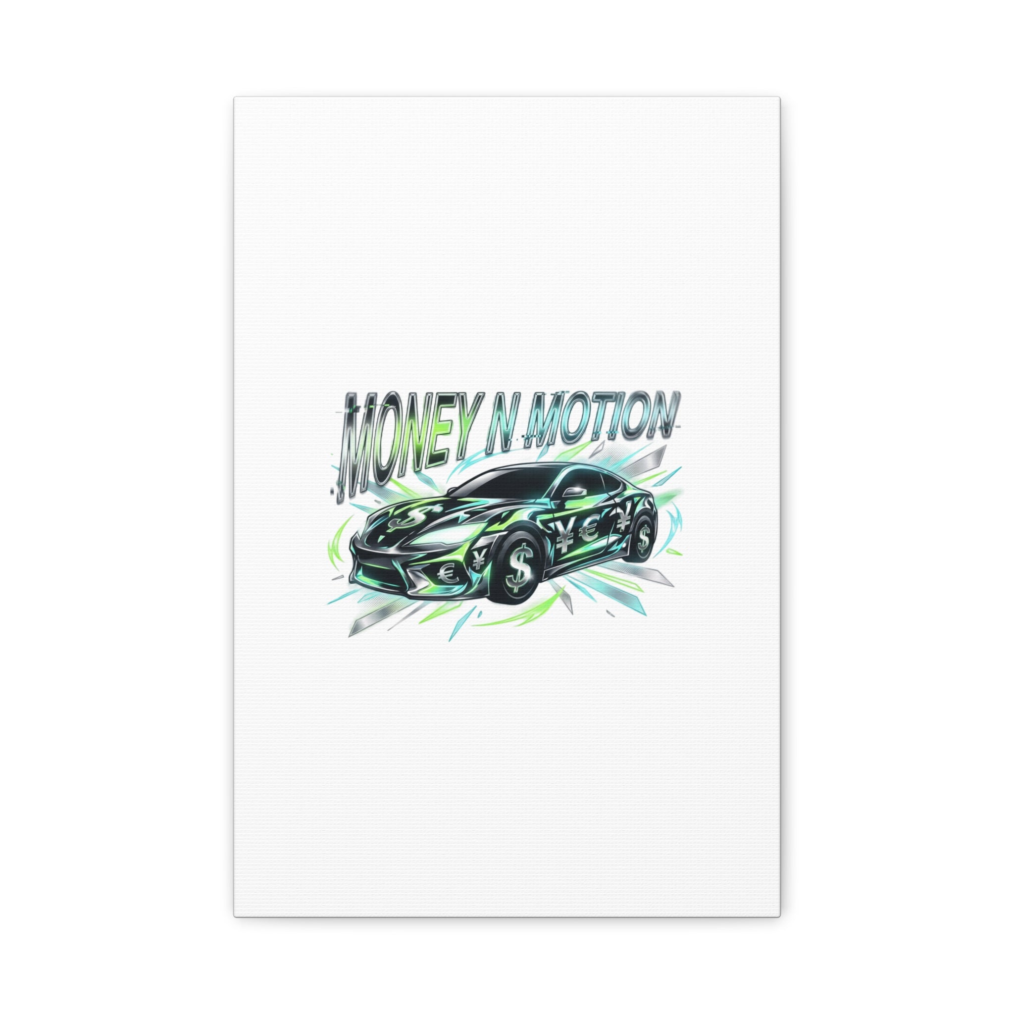 Money in Motion Canvas | Kinetic Typography, Melting Letters, Neon Car Art