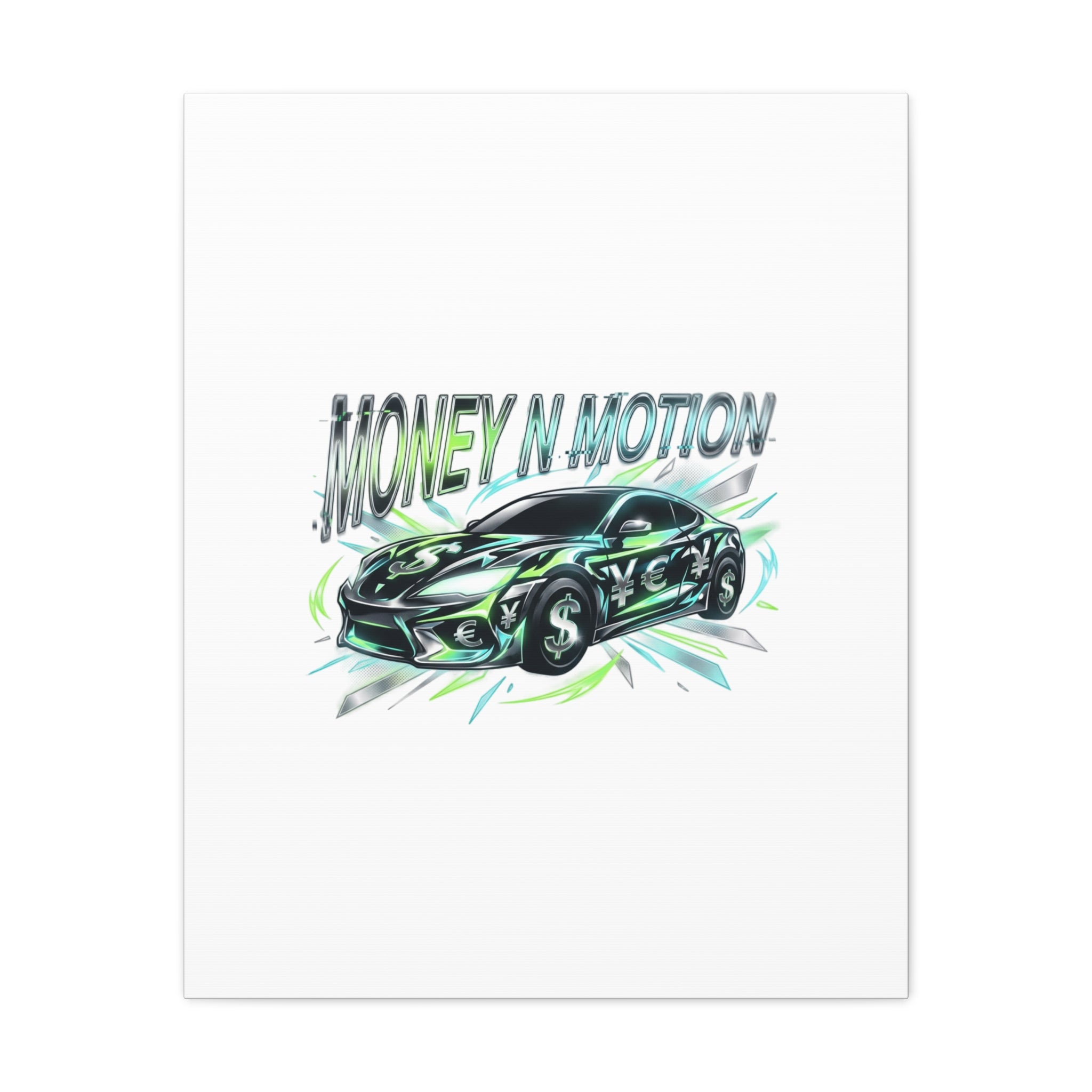 Money in Motion Canvas | Kinetic Typography, Melting Letters, Neon Car Art