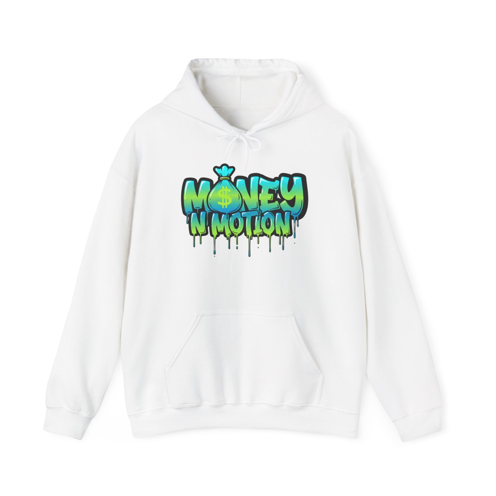 Money in Motion Graffiti Hoodie — Urban Streetwear Drip Design