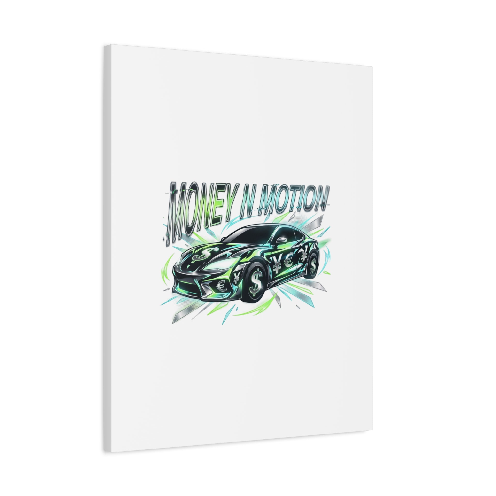Money in Motion Canvas | Kinetic Typography, Melting Letters, Neon Car Art