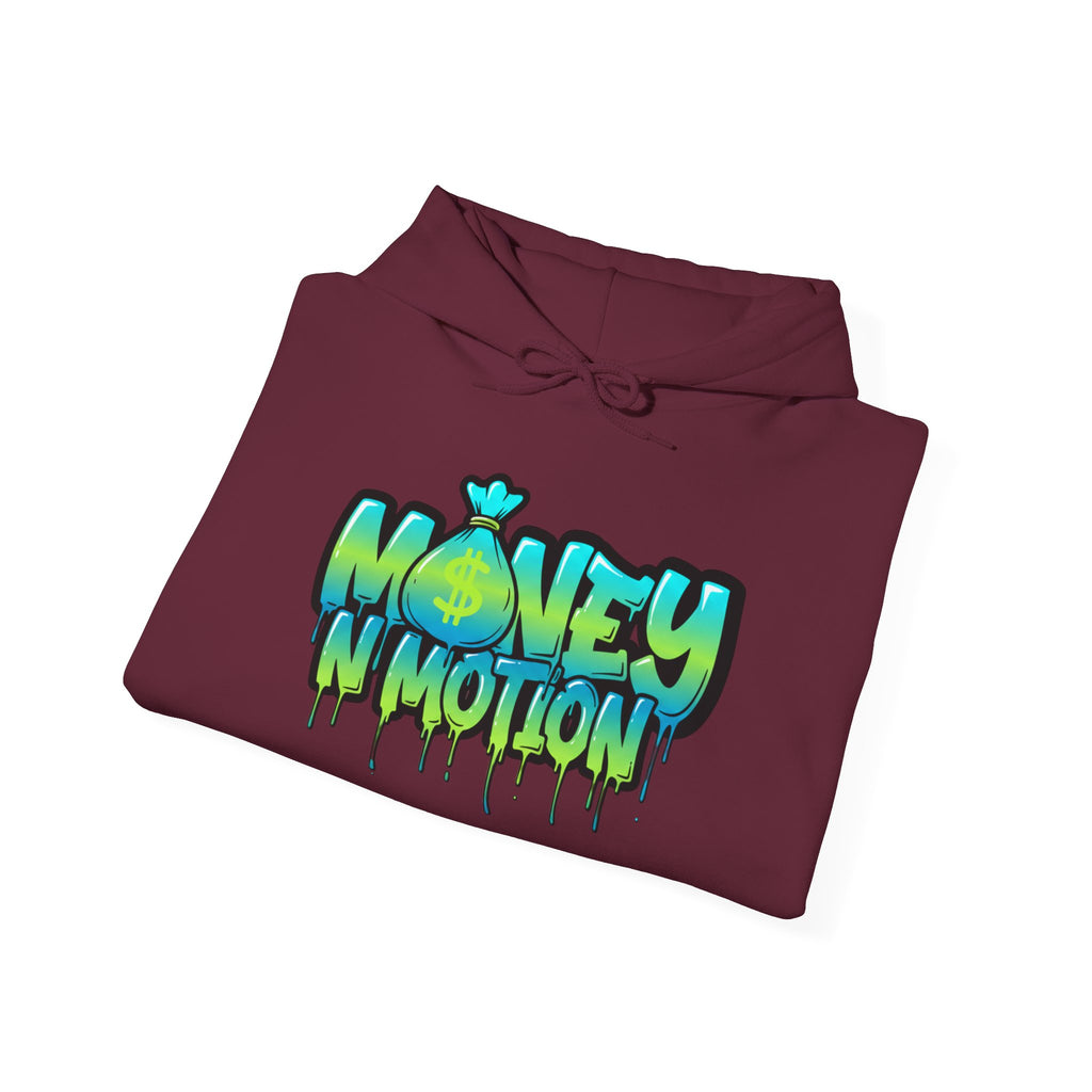 Money in Motion Graffiti Hoodie — Urban Streetwear Drip Design