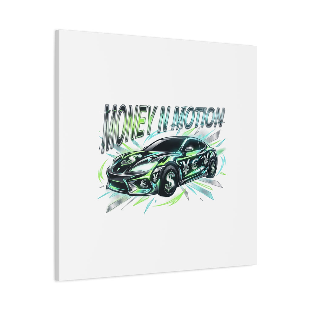 Money in Motion Canvas | Kinetic Typography, Melting Letters, Neon Car Art