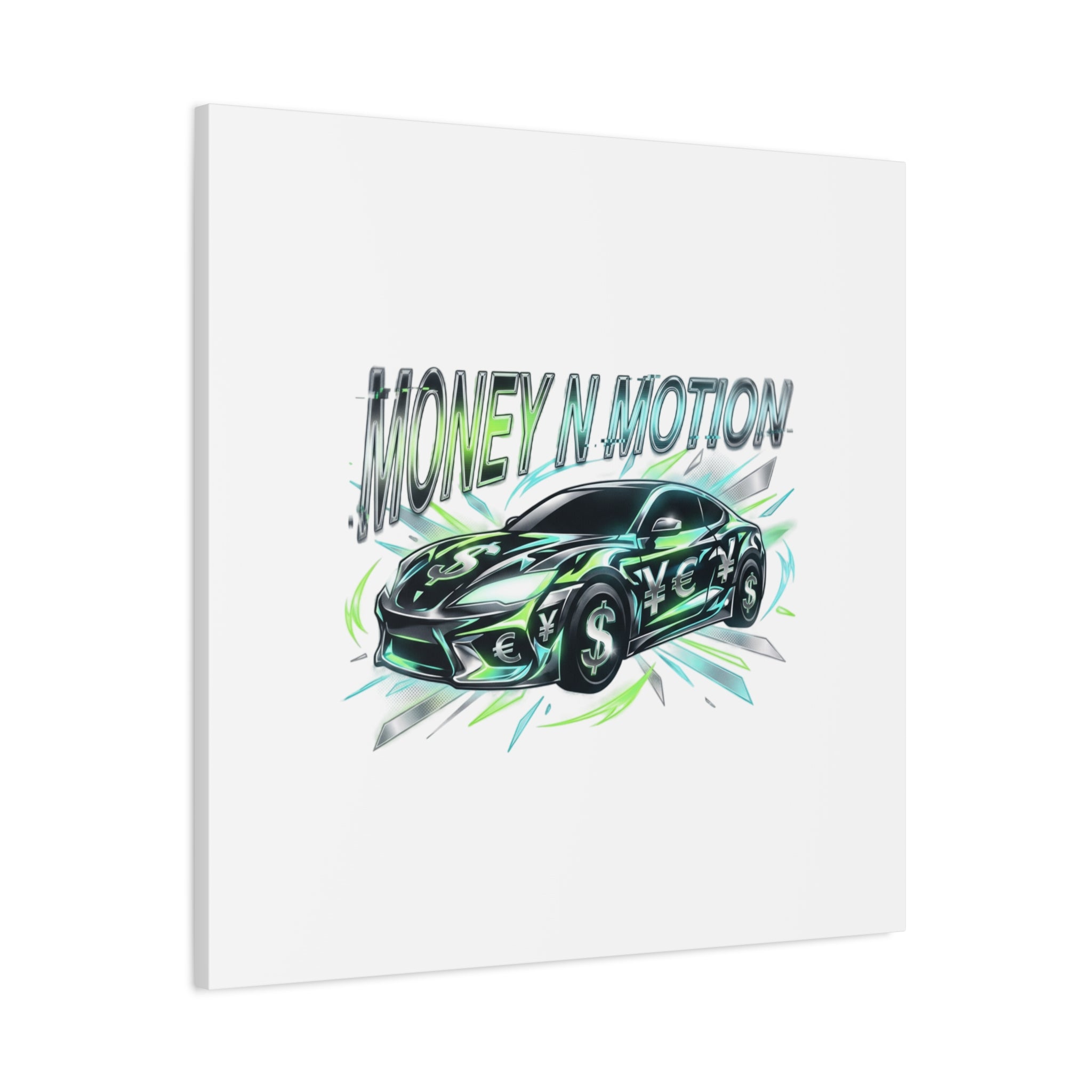 Money in Motion Canvas | Kinetic Typography, Melting Letters, Neon Car Art